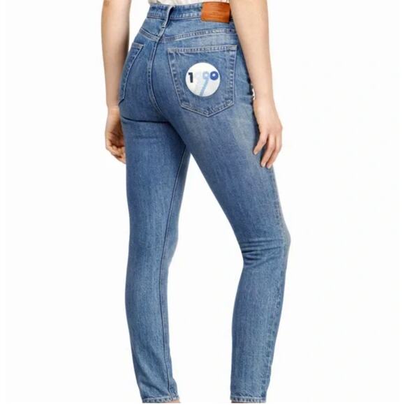 Lucky Brand Denim - LUCKY BRAND Bridgette Skinny Jeans HR Medium Wash Wise Blue 1990 Patch 6 / 28